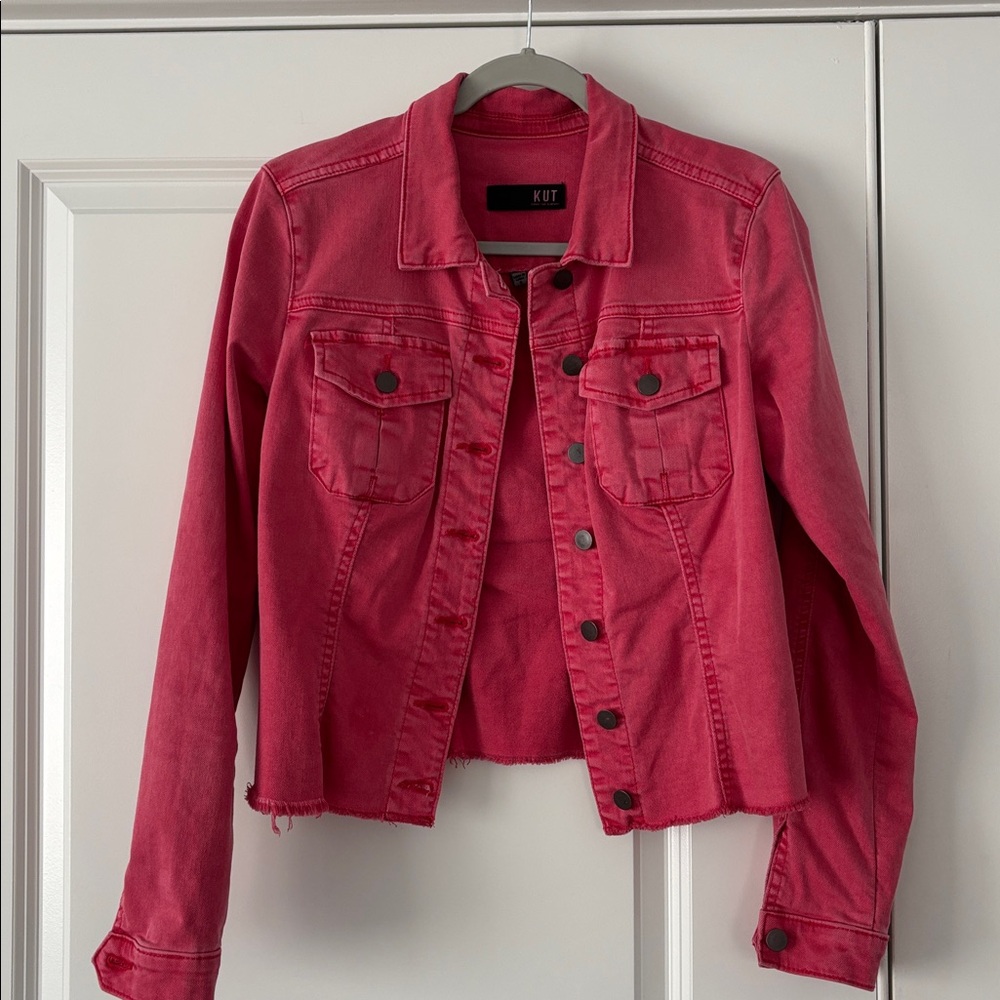 Kut from the Kloth Pink Jacket with Floral Lining